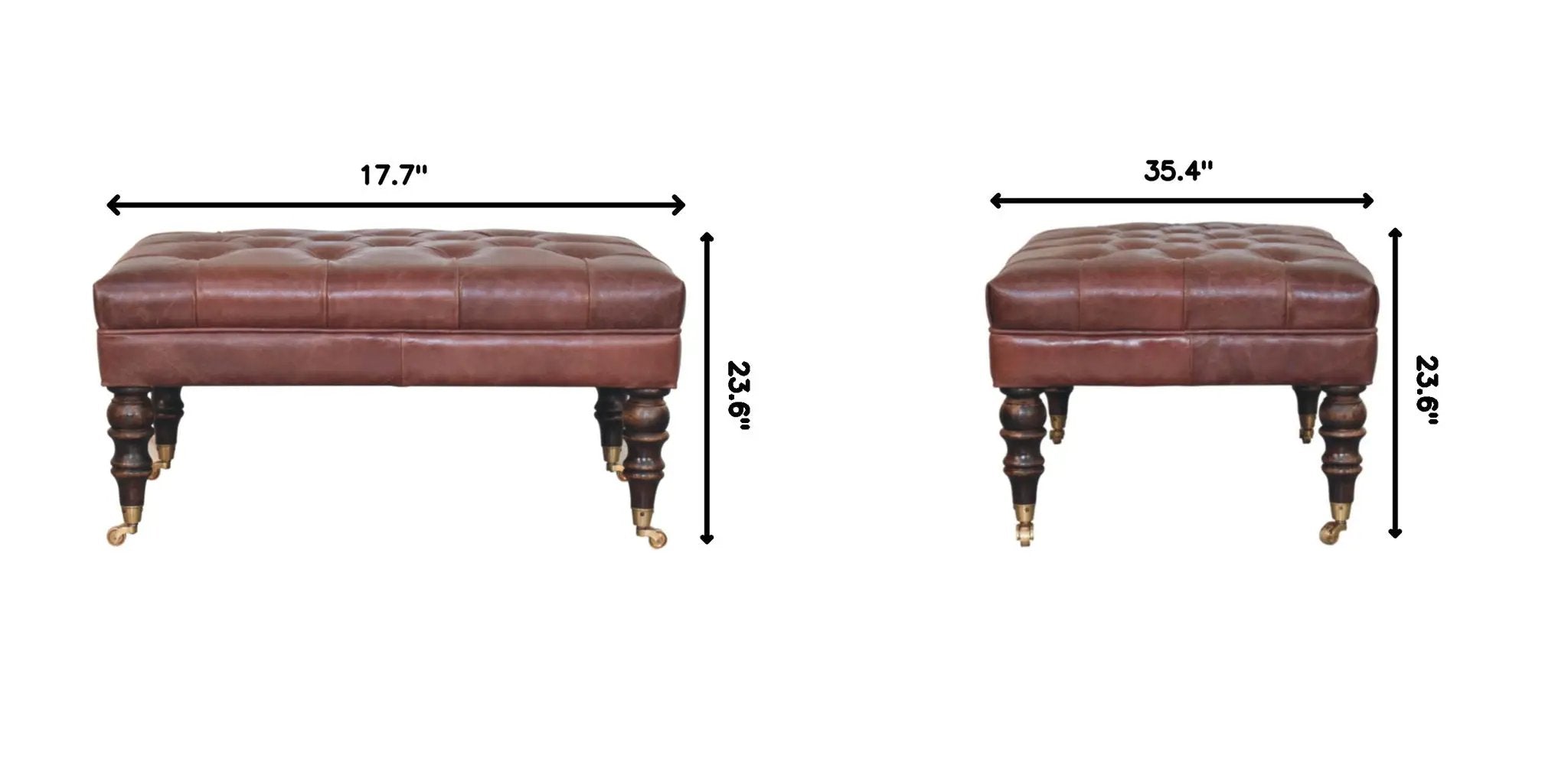 Buffalo - Ottoman With Castor Legs by HouseOfZazla