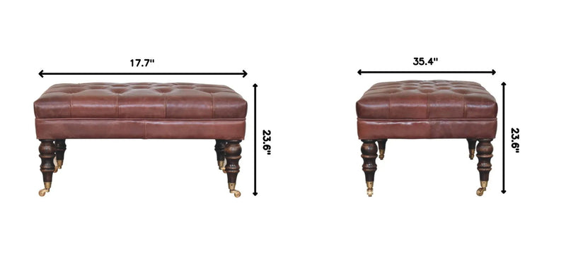 Buffalo - Ottoman With Castor Legs by HouseOfZazla