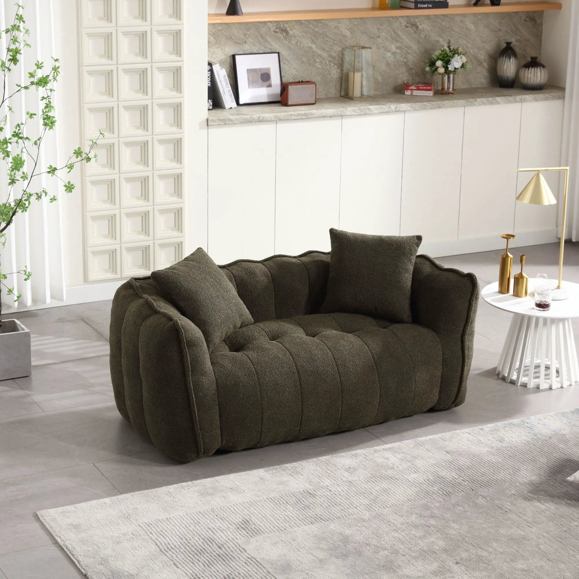 Cozy Beanbag Chair With High Resilience Foam Core For 2 by HouseOfZazla