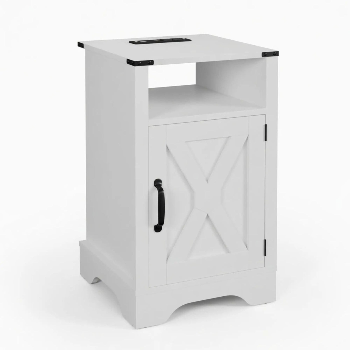 Farmhouse Nightstand, Charging Station & Storage by HouseOfZazla