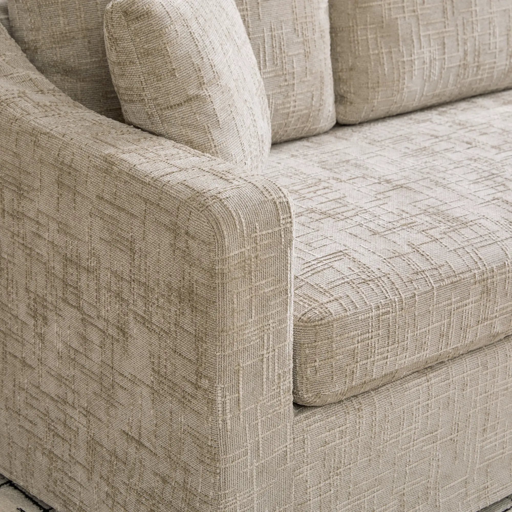 83.86" Wide Modern Casual Sofa in Wheat by HouseOfZazla