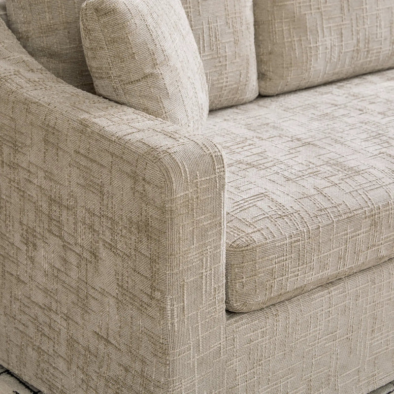83.86" Wide Modern Casual Sofa in Wheat by HouseOfZazla