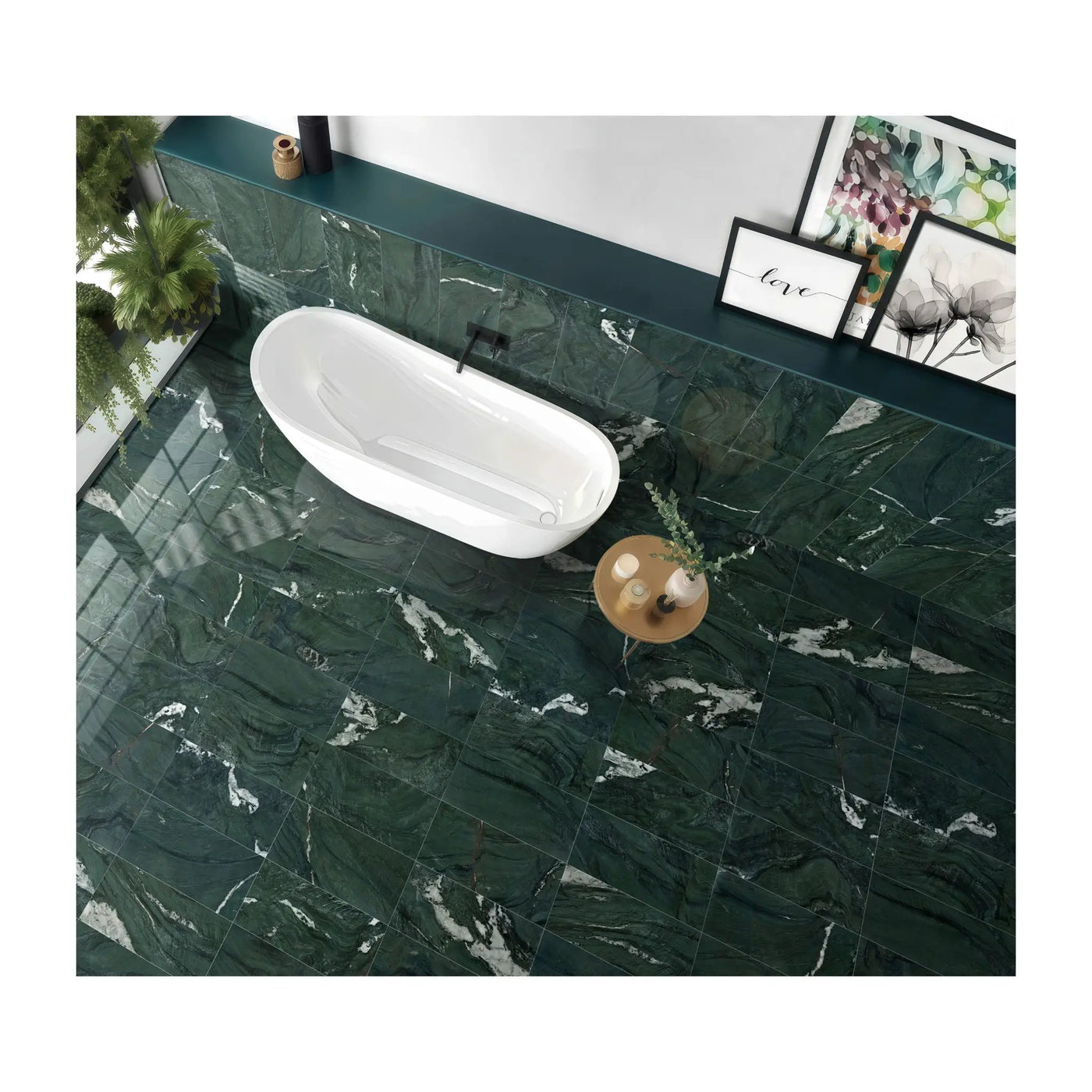 Natural Marble Polished Tile For Wall And Floor (Set of 4) by HouseOfZazla