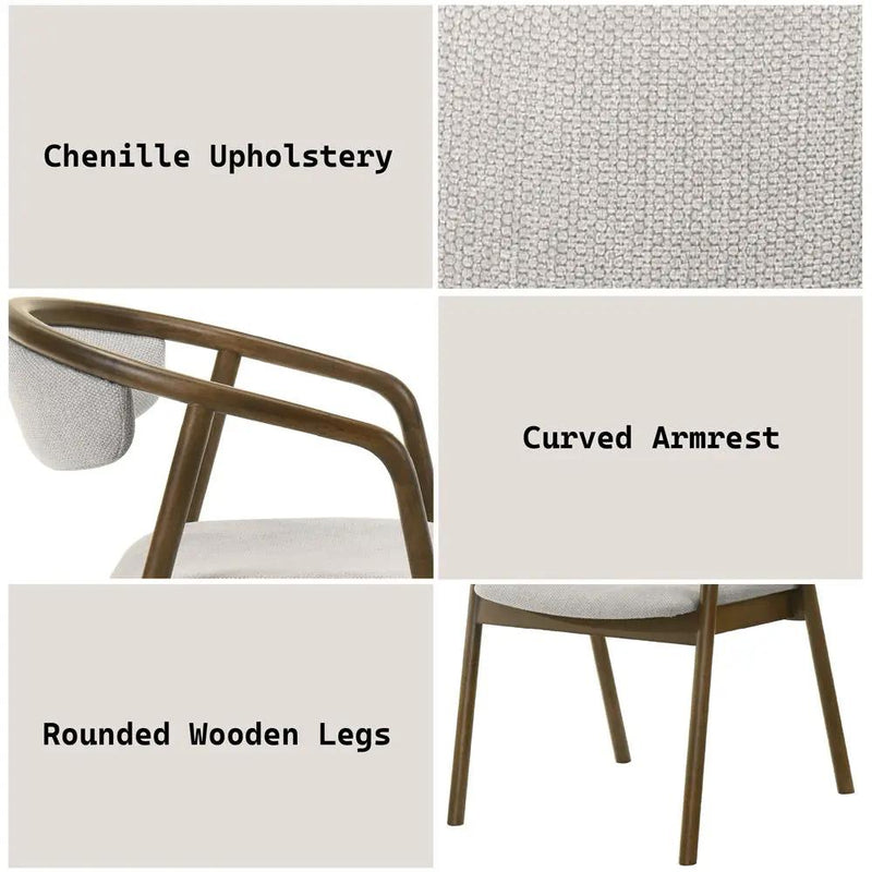 Delina - Side Chair - Walnut by Unique Piece Furniture