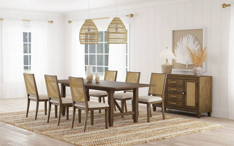 Matisse 7-piece Rectangular Dining Table Set Light Brown by Unique Piece Furniture