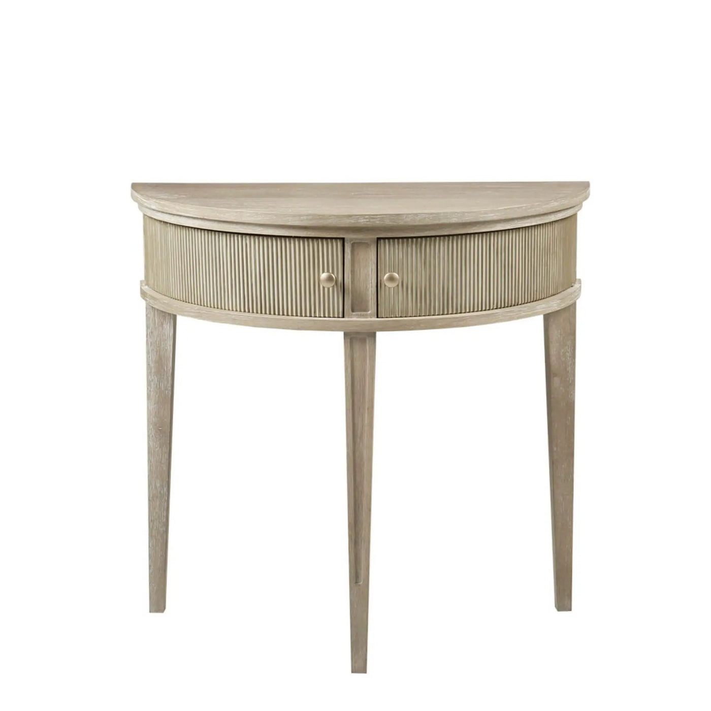 Vintage Inspired Storage Console Table With Fluted Doors by Unique Piece Furniture