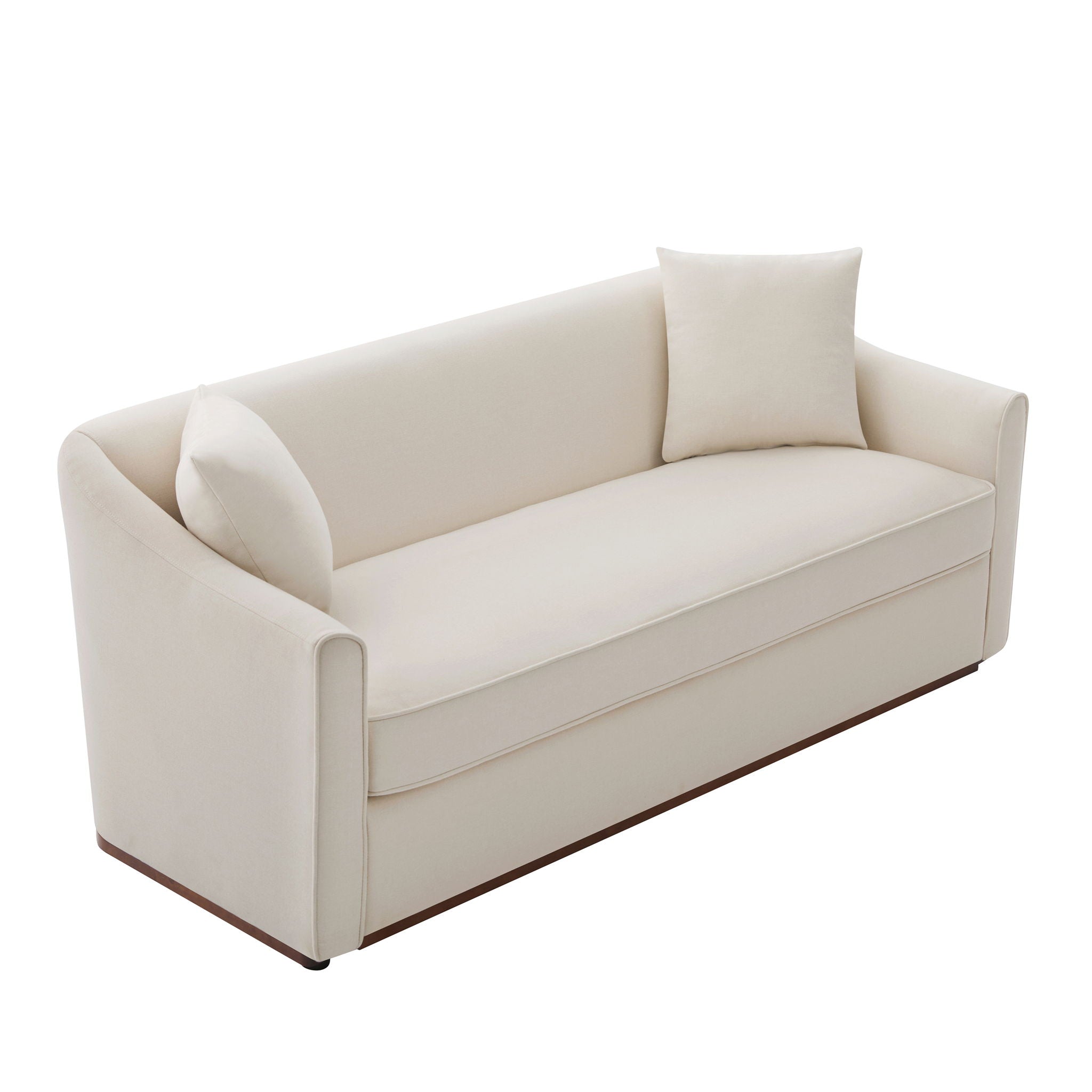 3 Seater Sofa With Wrap Around Armrests And Throw Pillows by HouseOfZazla