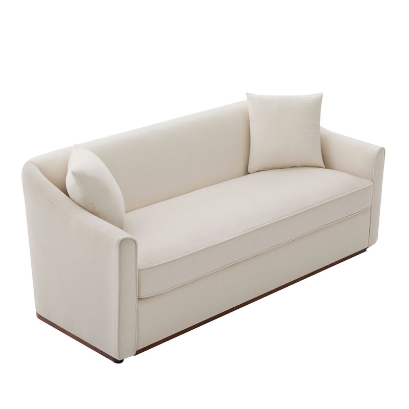 3 Seater Sofa With Wrap Around Armrests And Throw Pillows by HouseOfZazla