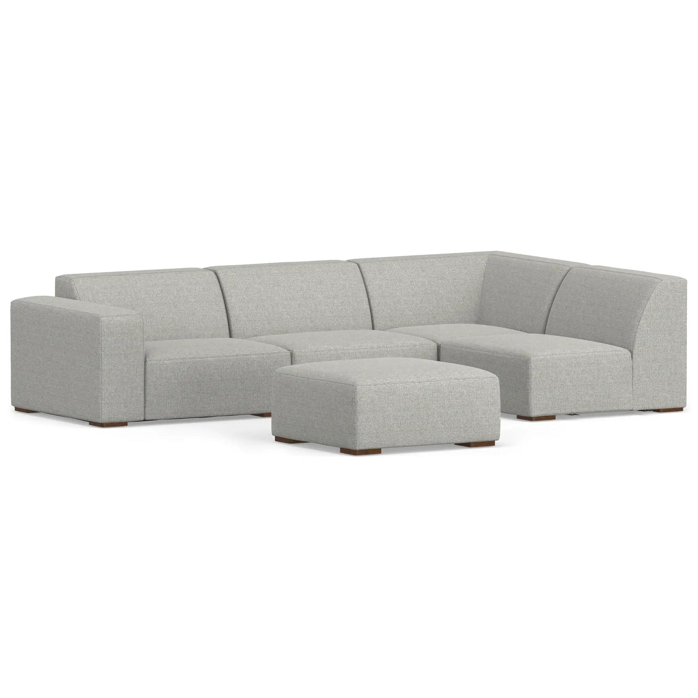 Rex - Handcrafted Sectional Sofa And Ottoman by HouseOfZazla