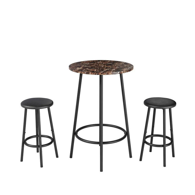 3-Piece Bar Table Set with 2 Bar Stools by HouseOfZazla