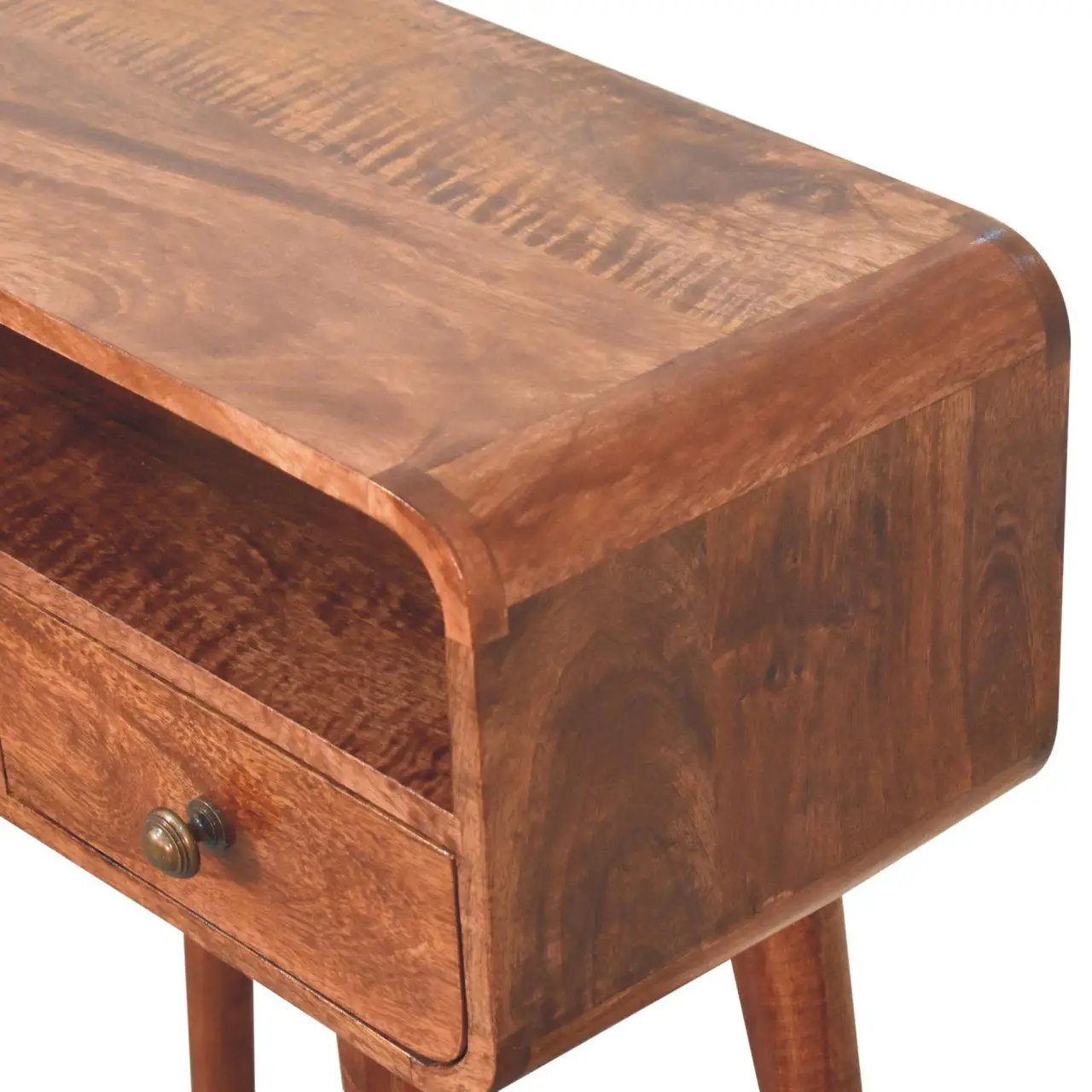 Solid Wood Curved Console Table by Unique Piece Furniture