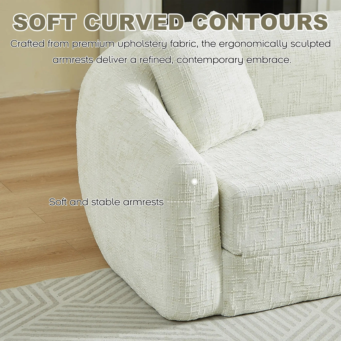 87-Inch Curved Convertible Sofa Recliner by HouseOfZazla