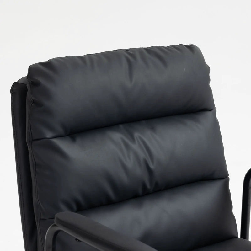Office Chair, Mid Back Home Office Desk Task Chair With Wheels And Arms Ergonomic Computer Rolling Swivel Chair With Padded Armrest by HouseOfZazla