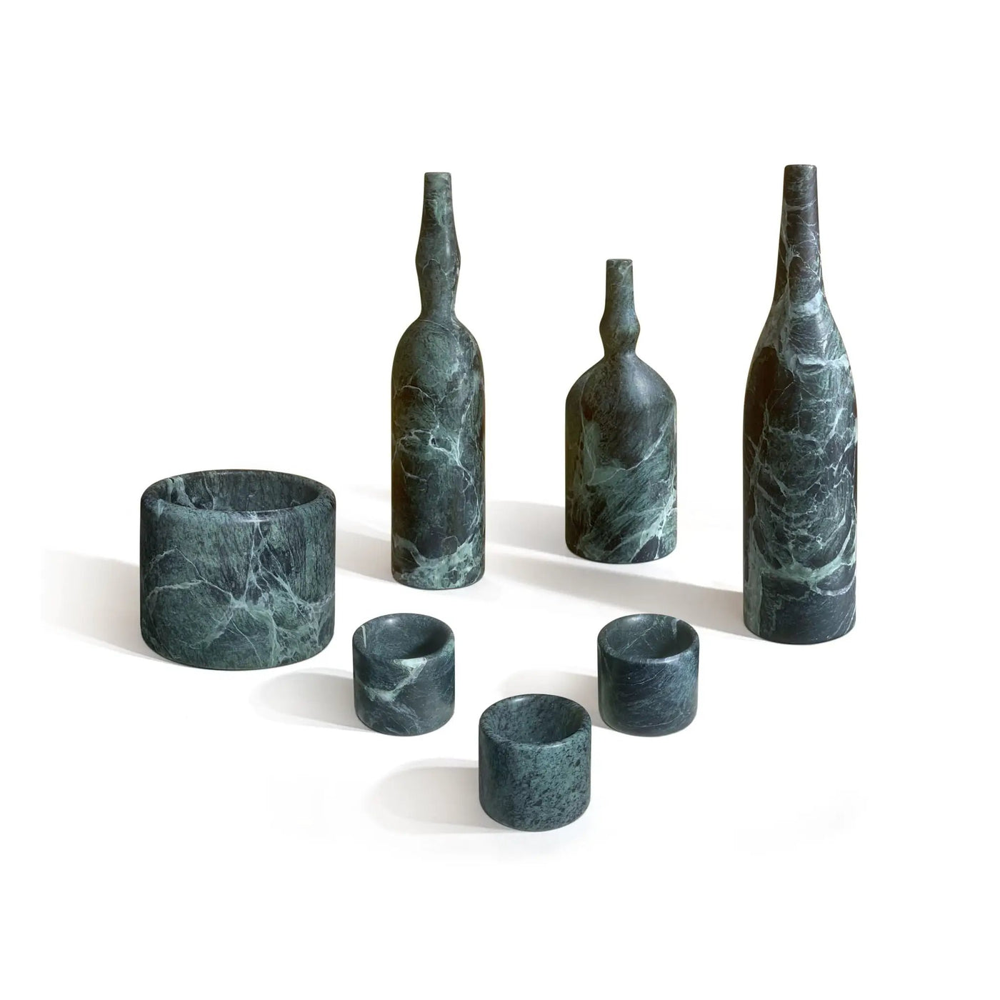 7 Pieces Luxury Natural Marble Living Room Accessories Set by HouseOfZazla
