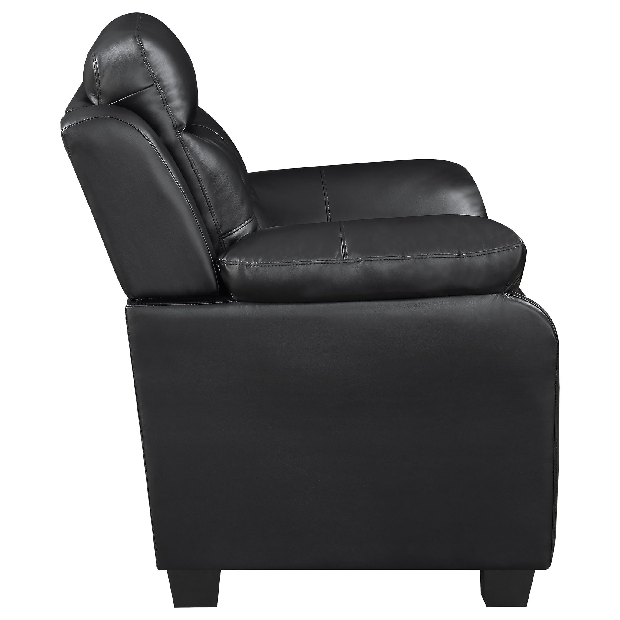 Eaton - Padded Sofa With Tufted Design - Black by HouseOfZazla