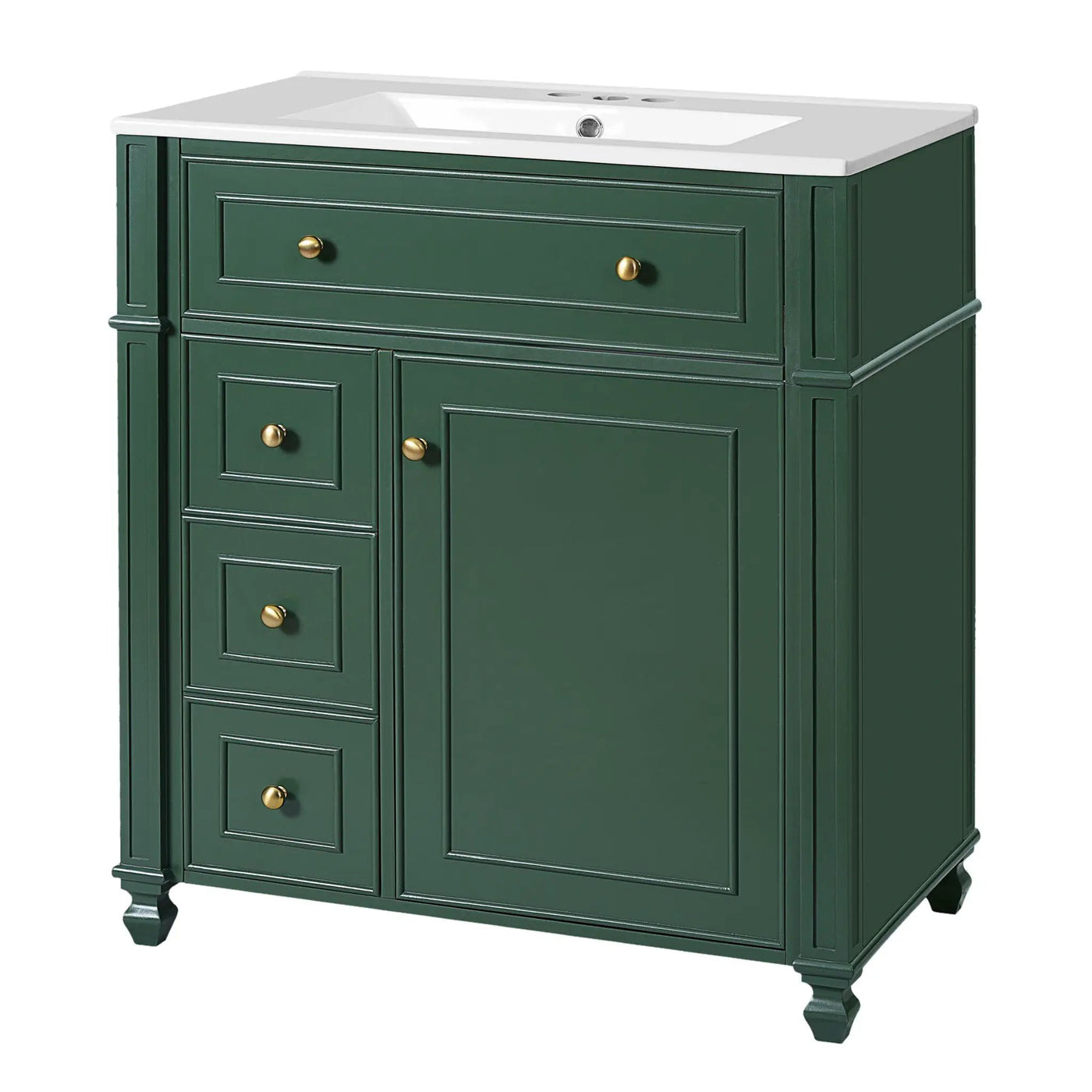 Bathroom Vanity Cabinet With Sink, Soft Close Doors With Door Organizer by HouseOfZazla