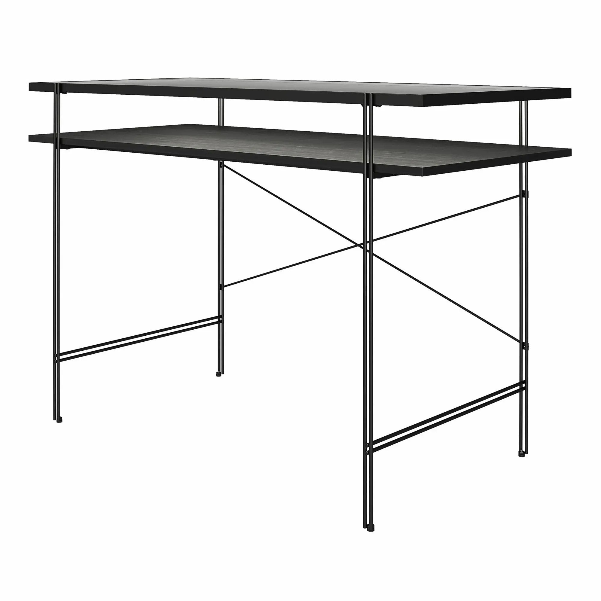 Vance - Computer Desk With Fluted Glass Desktop - Black by Unique Piece Furniture