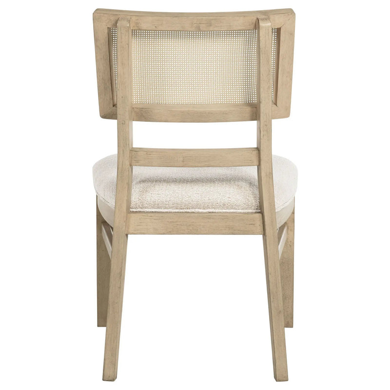 Kailani Rattan Cane Dining Side Chair Beige Oak (Set of 2) by Unique Piece Furniture