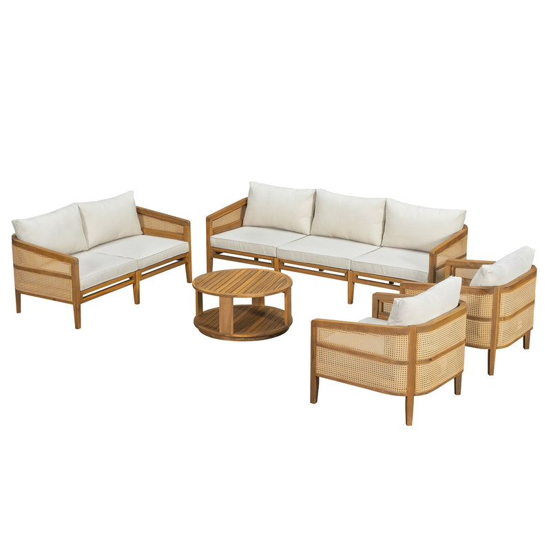 TOPMAX 5-Piece Acacia Wood Patio Furniture Set by HouseOfZazla