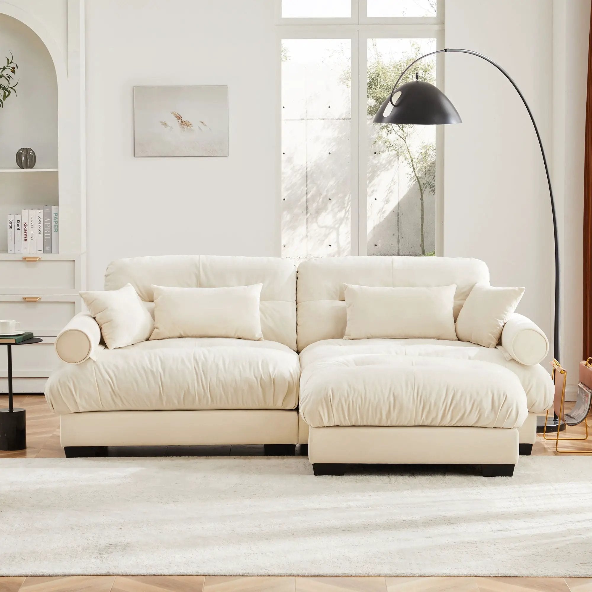 Super Comfort Oversized Modular Sectional Sofa With Movable Ottoman by Unique Piece Furniture