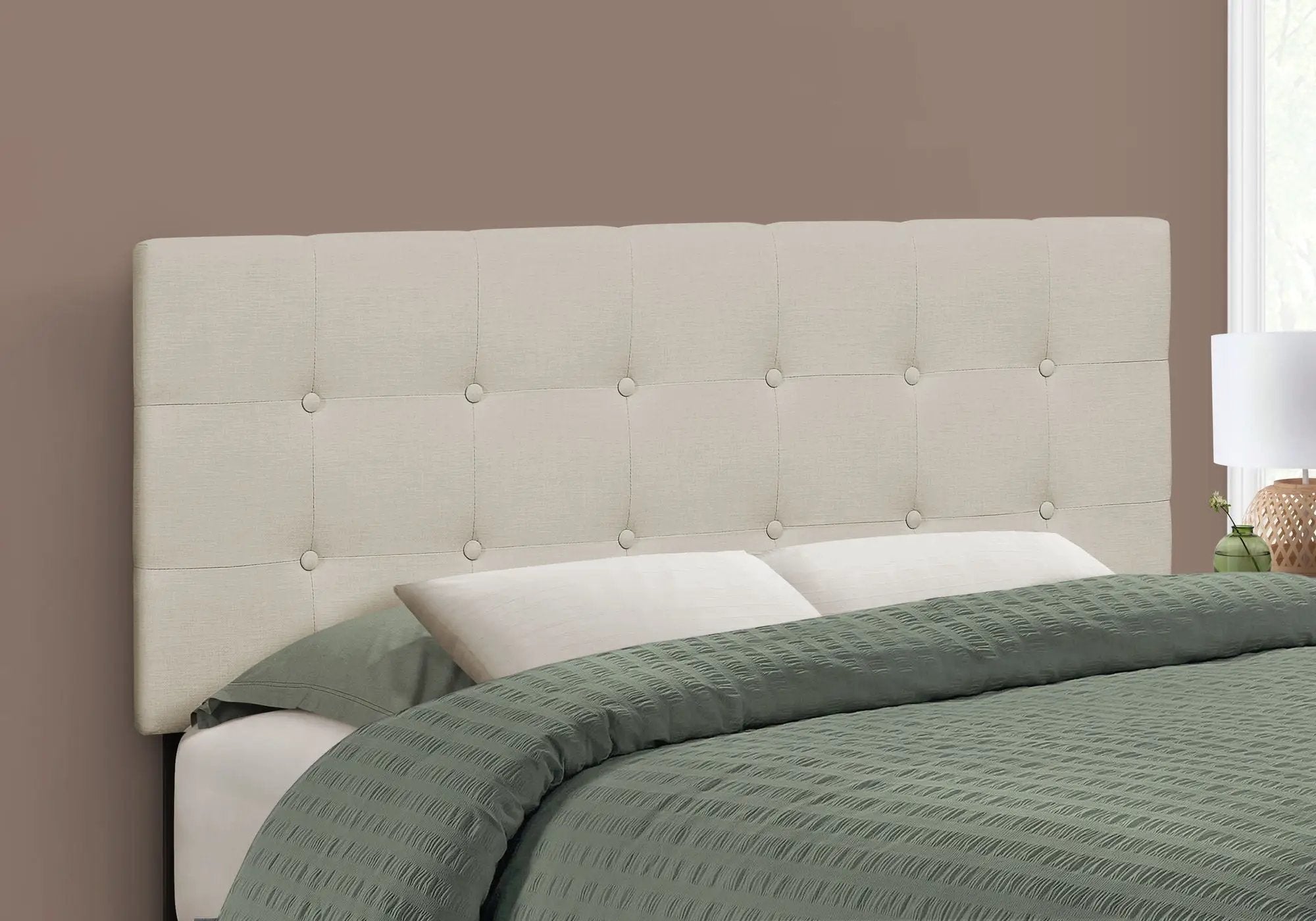 Full Size, Bed Headboard Only Upholstered, Transitional - Beige by Unique Piece Furniture