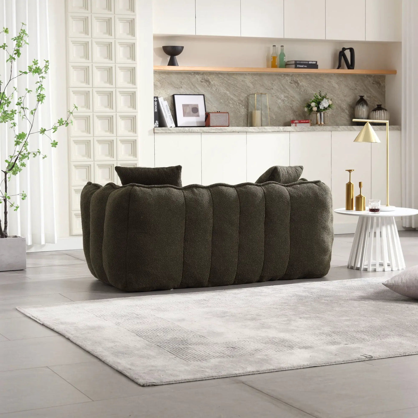 Cozy Beanbag Chair With High Resilience Foam Core For 2 by Unique Piece Furniture