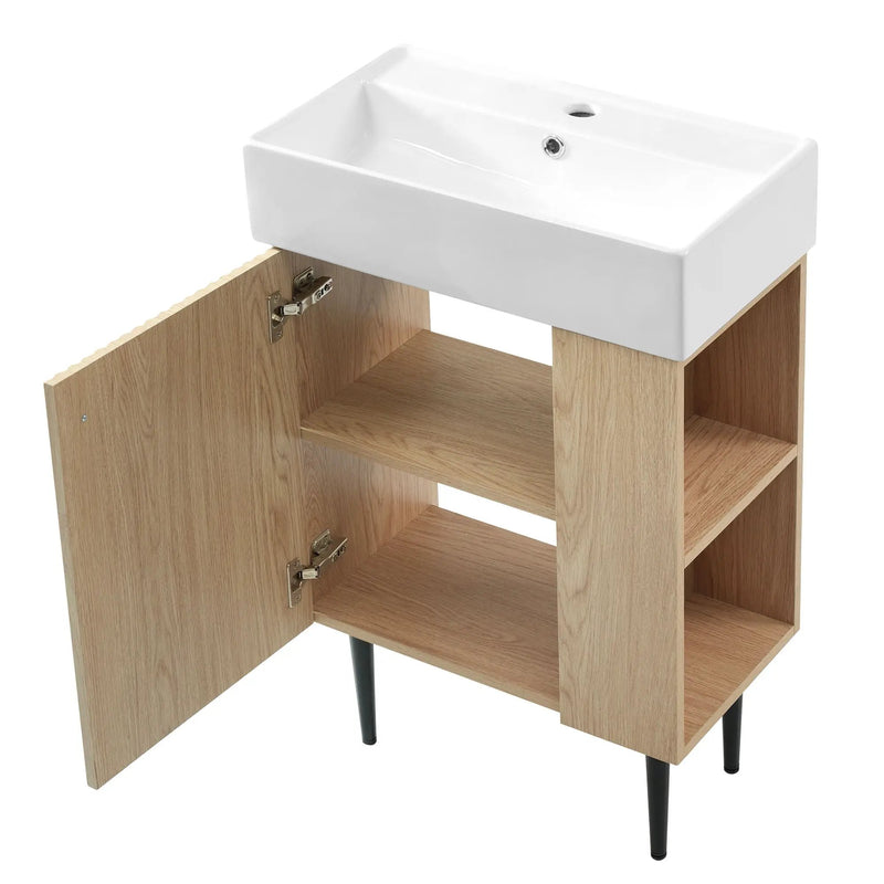 Bathroom Vanity, Combo Cabinet, Bathroom Storage Cabinet, Single Ceramic Sink by HouseOfZazla