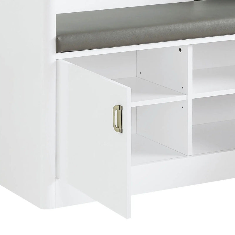 Buck II - High Gloss Hall Tree - White by Unique Piece Furniture