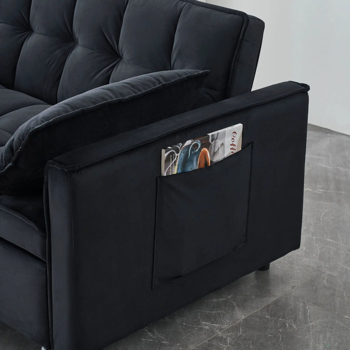 Sofa Bed With Pockets, 3 In 1 Convertible For Living Room by Unique Piece Furniture