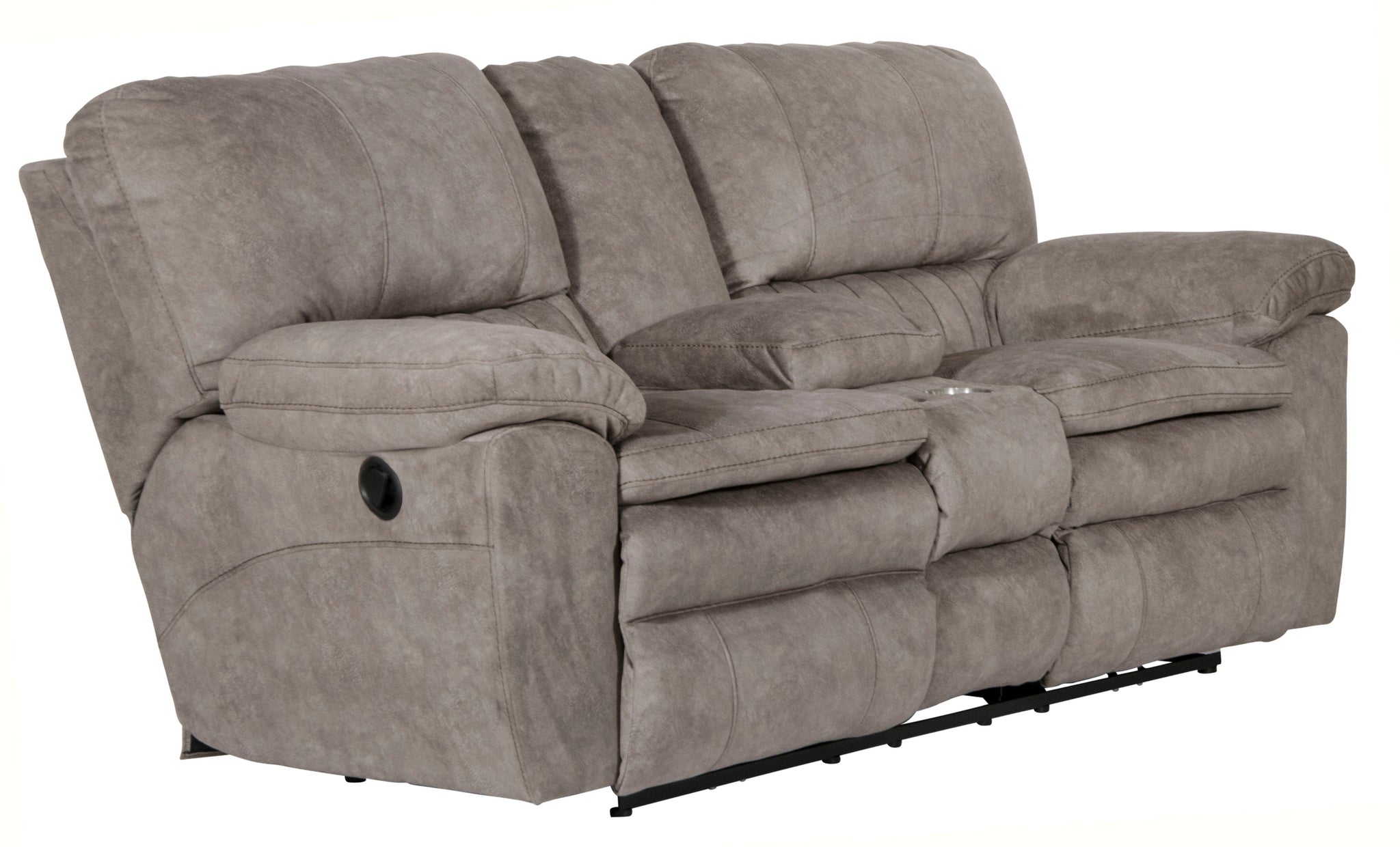 Reyes - Lay Flat Reclining Console Loveseat With Storage & Cupholders by Unique Piece Furniture