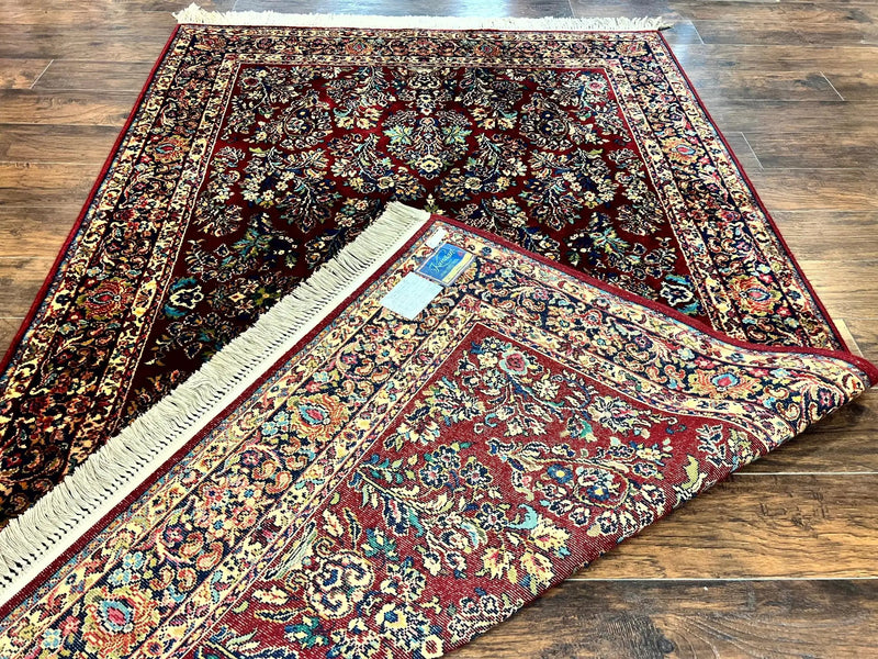 Karastan Rug 5.9 x 9 Red Sarouk Rug #785, Karastan Wool Rug, Karastan Carpet, Original 700 Series Vintage Karastan Oriental Rug Discontinued by Jewel Rugs