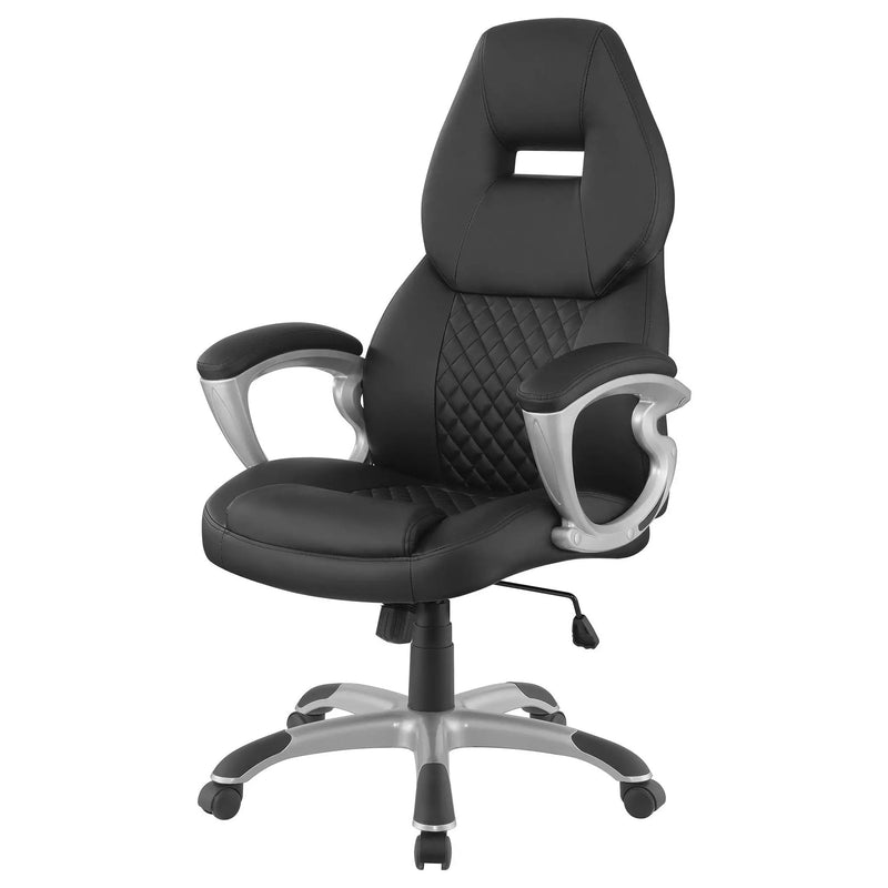 Bruce Upholstered Adjustable Home Office Desk Chair Black by Unique Piece Furniture