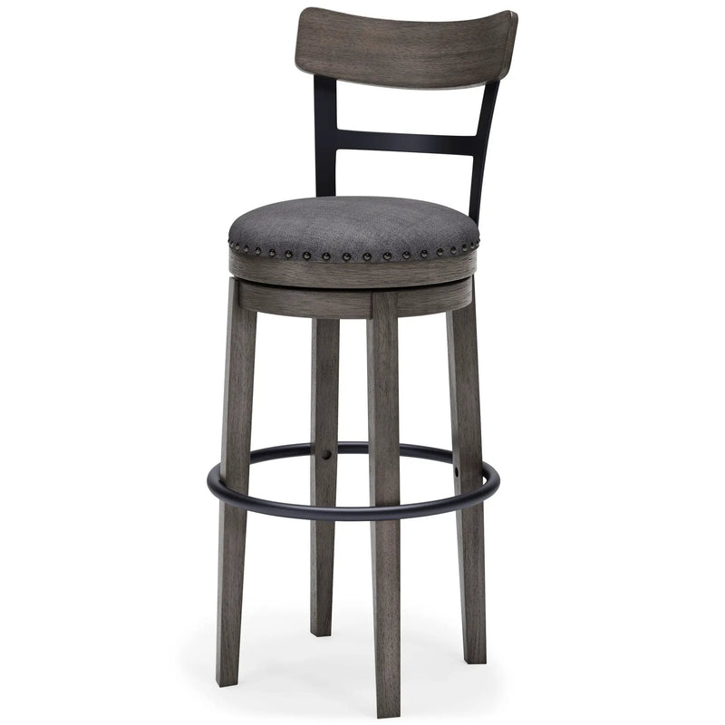 Caitbrook - Tall UPH Swivel Barstool - Gray by Unique Piece Furniture