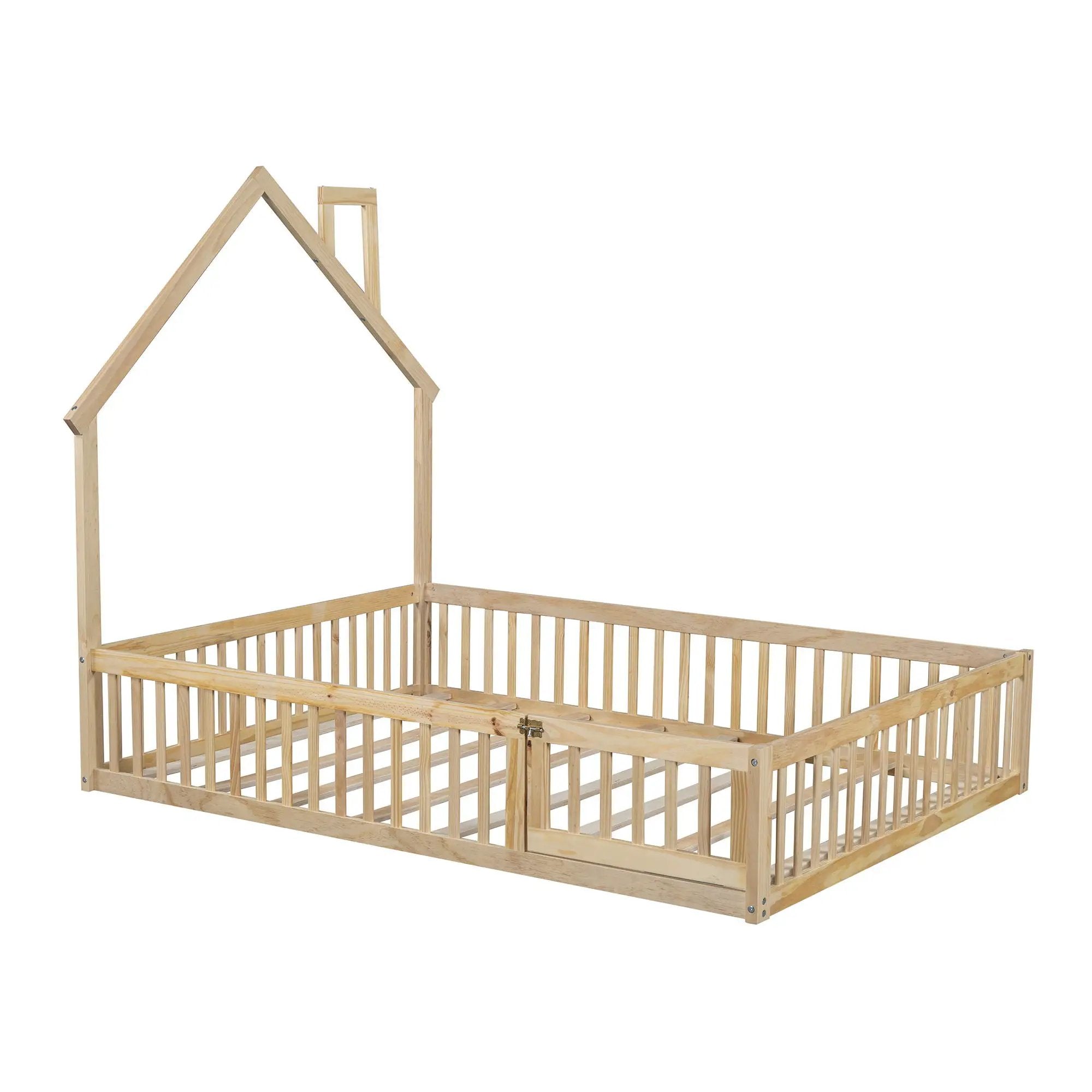 House Platform Bed With Guardrail by Unique Piece Furniture
