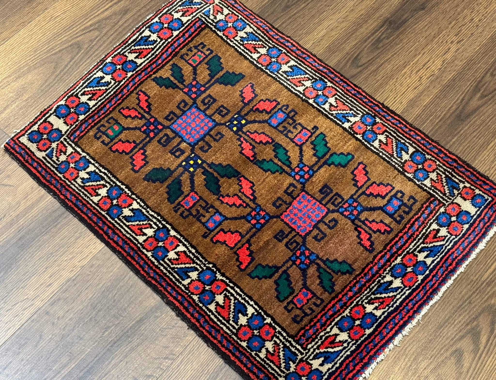 Small Persian Baluchi Rug, Tribal Rug, Brown, Multicolor by Jewel Rugs