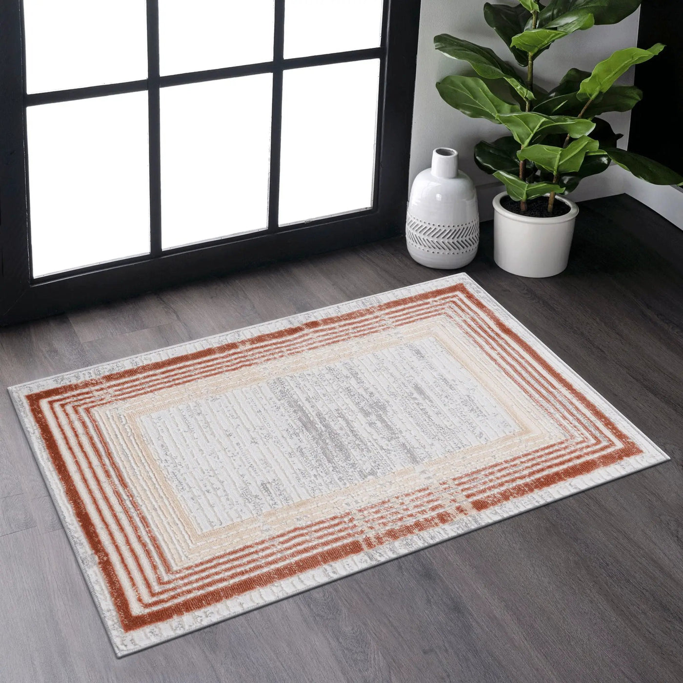 Marfi - Bordered Rug by HouseOfZazla
