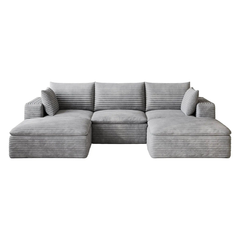 102" Cloud Sofa in Grey by HouseOfZazla