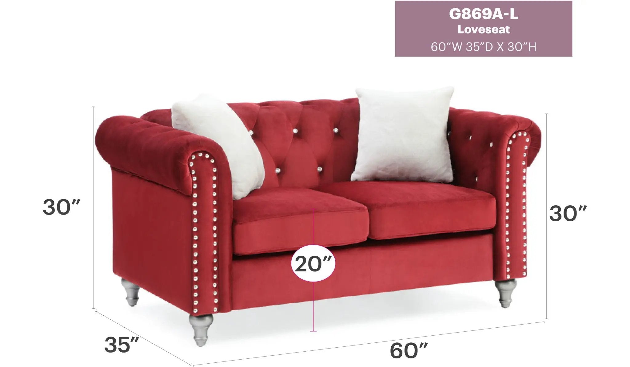 Stylish Contemporary Loveseat by Unique Piece Furniture