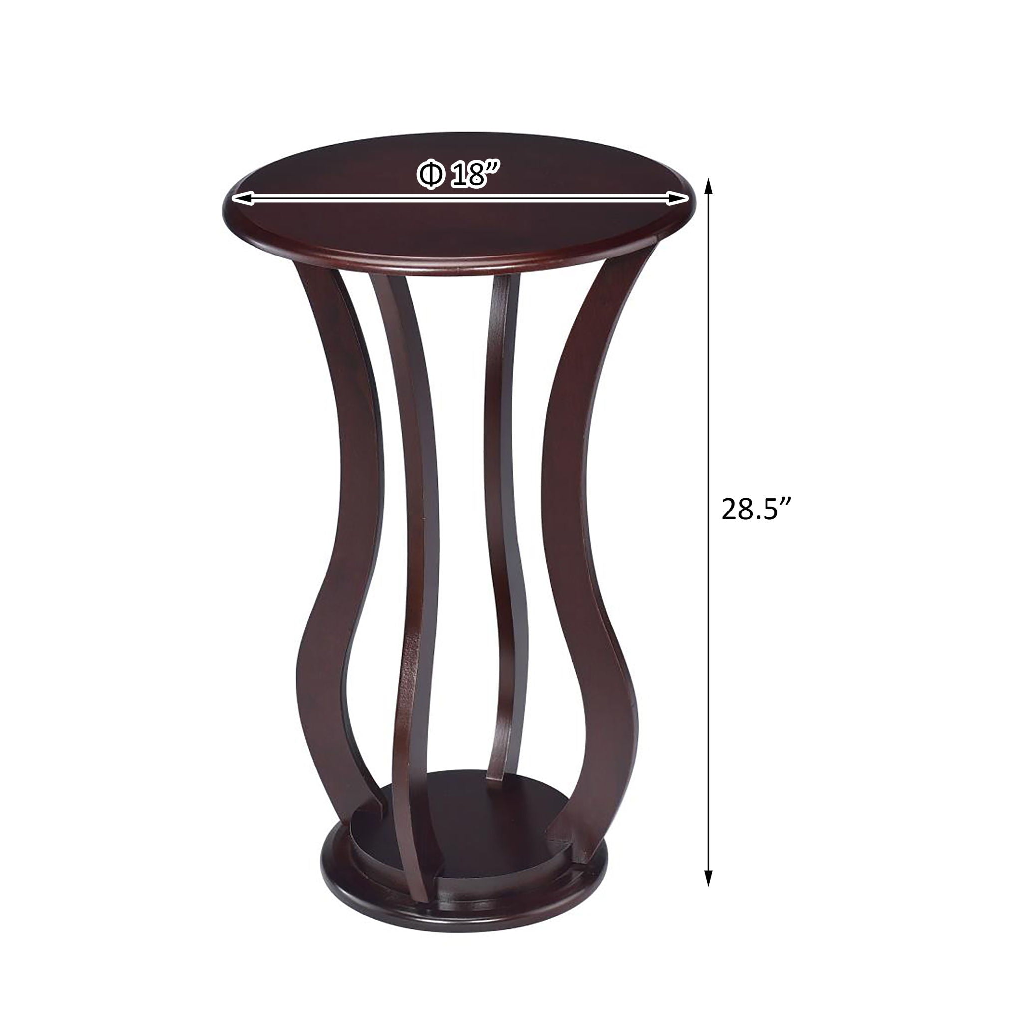 Round Accent Table - Cherry by HouseOfZazla