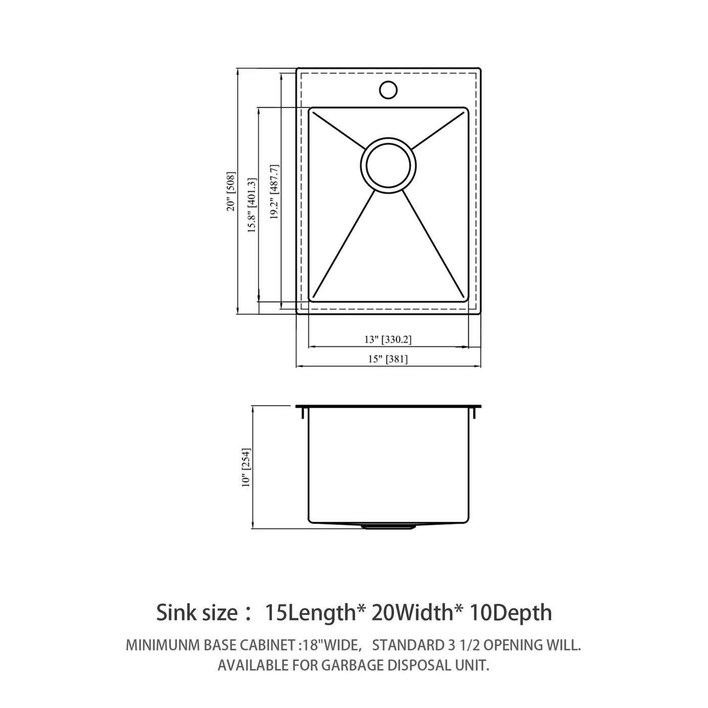 Stainless Steel Drop In Kitchen Sink, Topmount by HouseOfZazla