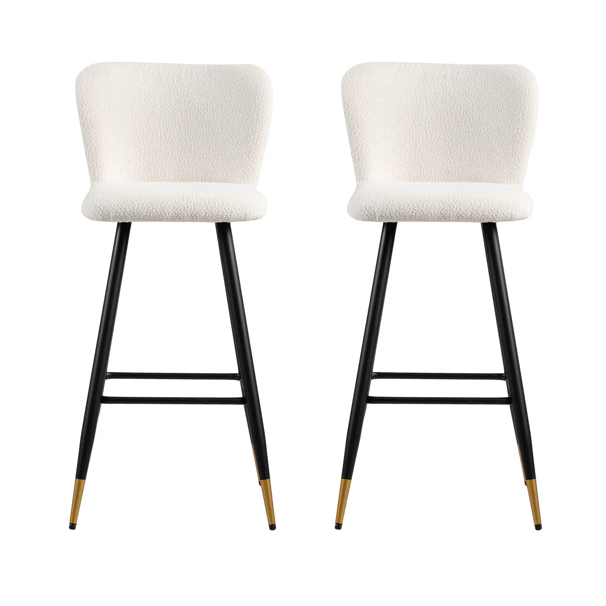 Modern Style Barstool, Tipped Ends, Suitable For Various Decoration Styles - White by HouseOfZazla