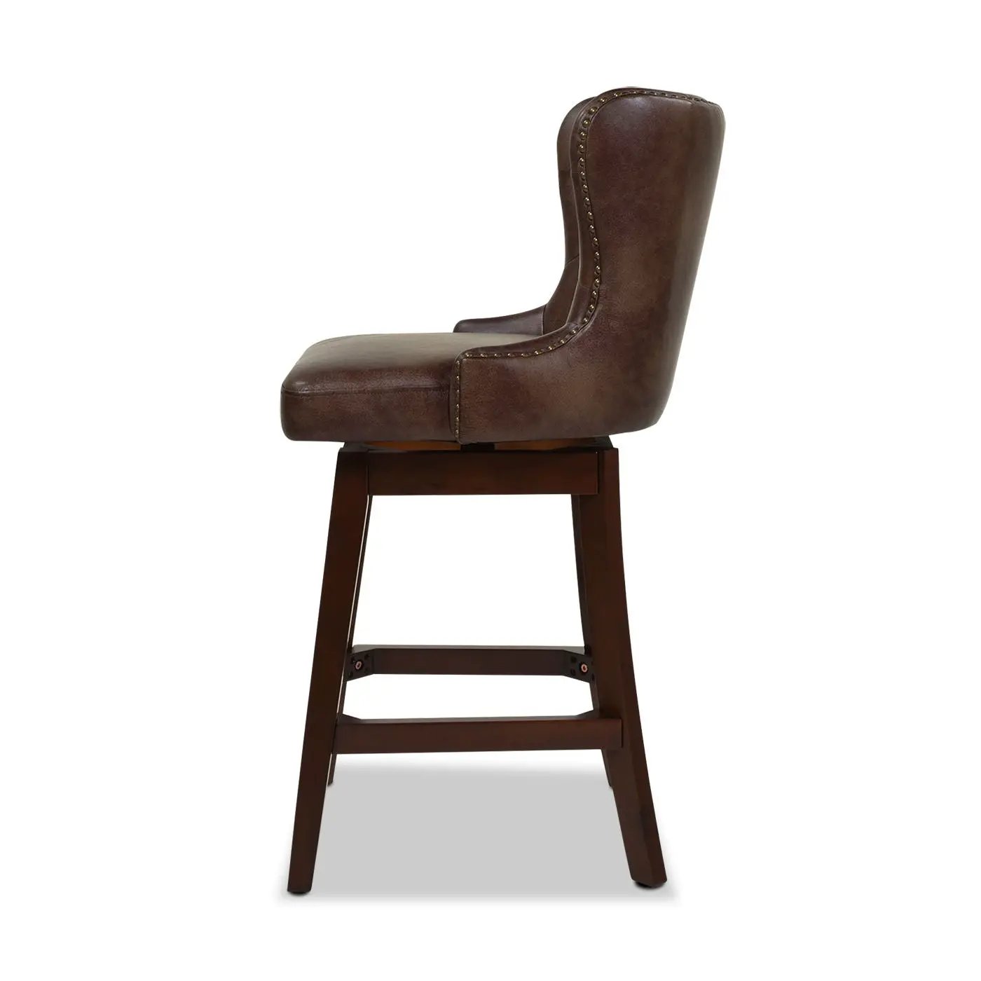 Holmes - Tufted High Back 360 Swivel Counter Height Barstool by HouseOfZazla