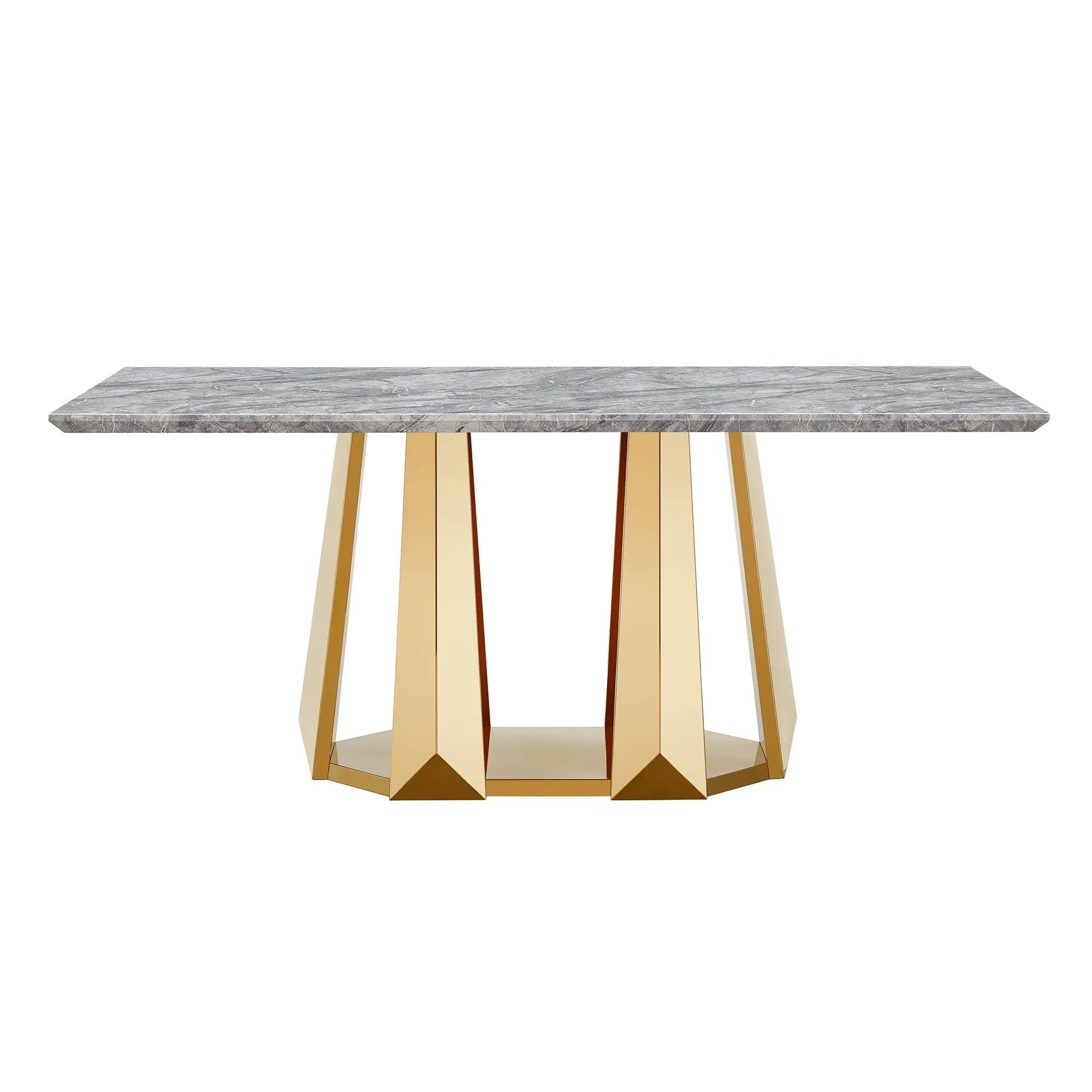 Marble Dining Table for 6 People by HouseOfZazla