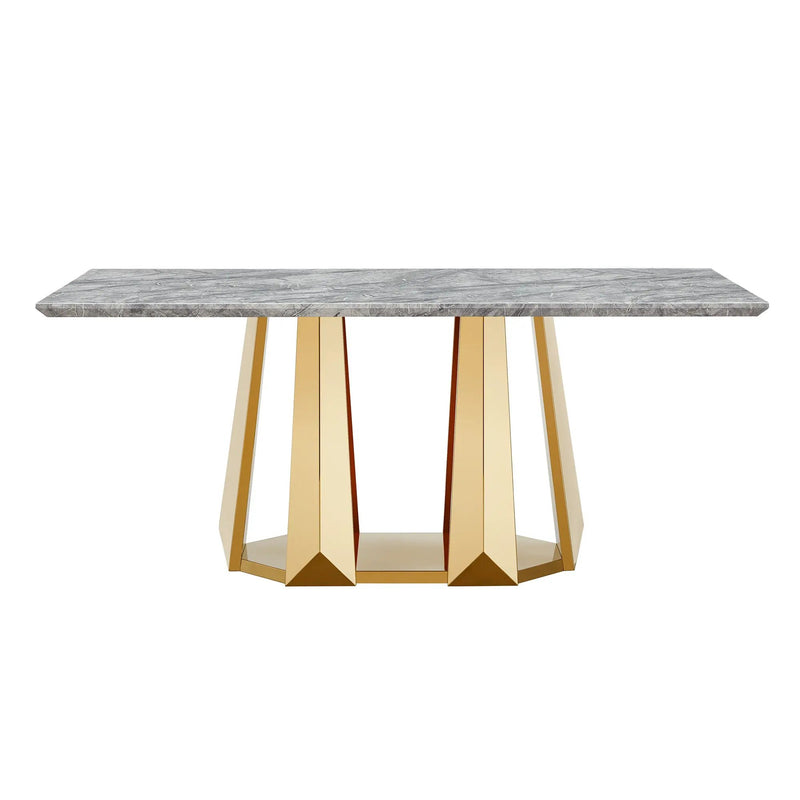 Marble Dining Table for 6 People by HouseOfZazla