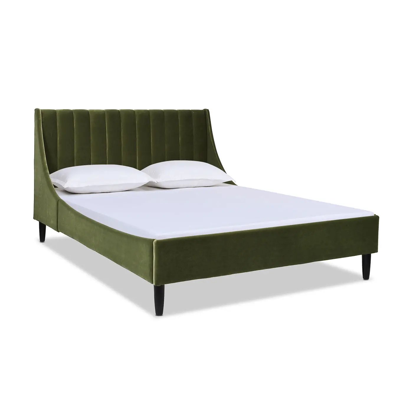 Aspen - Vertical Tufted Modern Headboard Platform Bed Set by HouseOfZazla