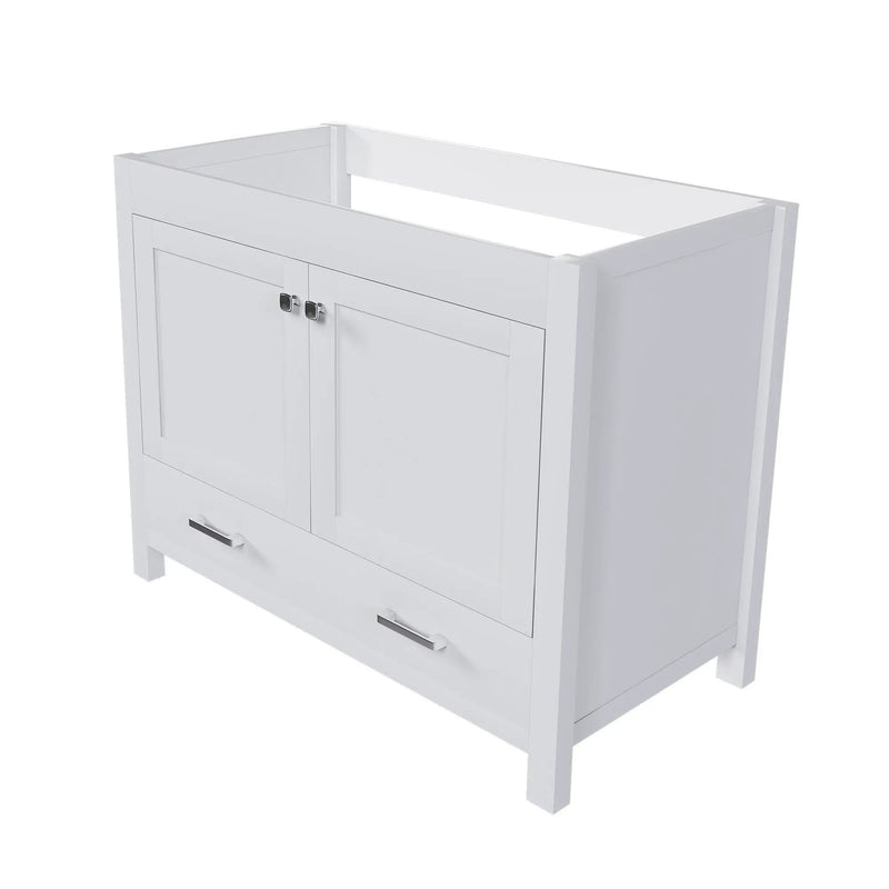 42" Bathroom Vanity Base With Doors And Drawer - White by HouseOfZazla