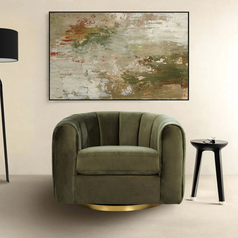 Cosey Green Velvet Swivel Chair by HouseOfZazla