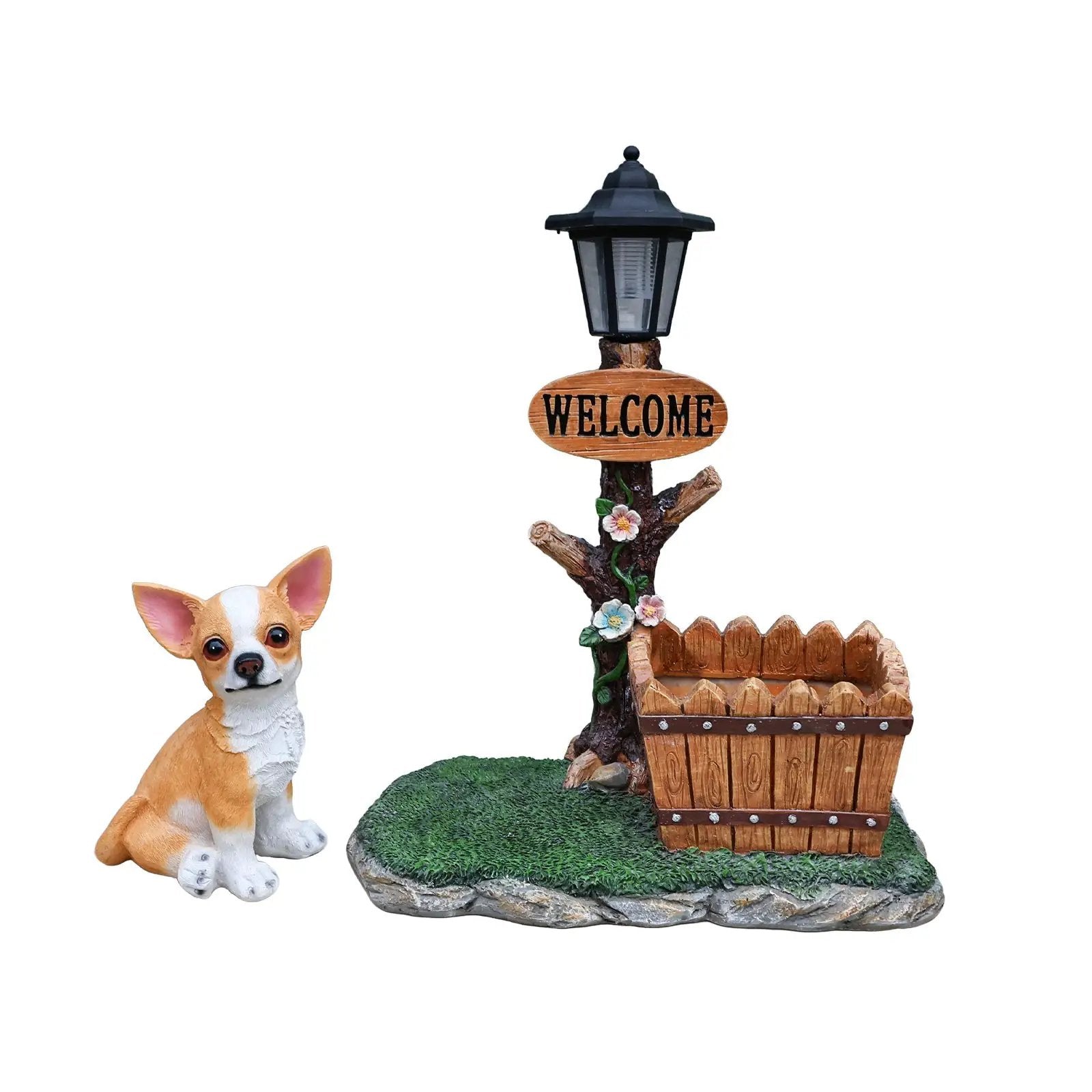 Sitting Chihuahua Dog Planter Statue by HouseOfZazla