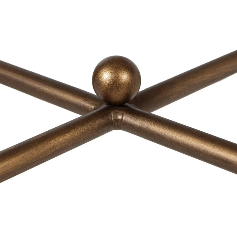 Metal Rectangle Coffee Table With Tempered Glass Top - Bronze by Unique Piece Furniture