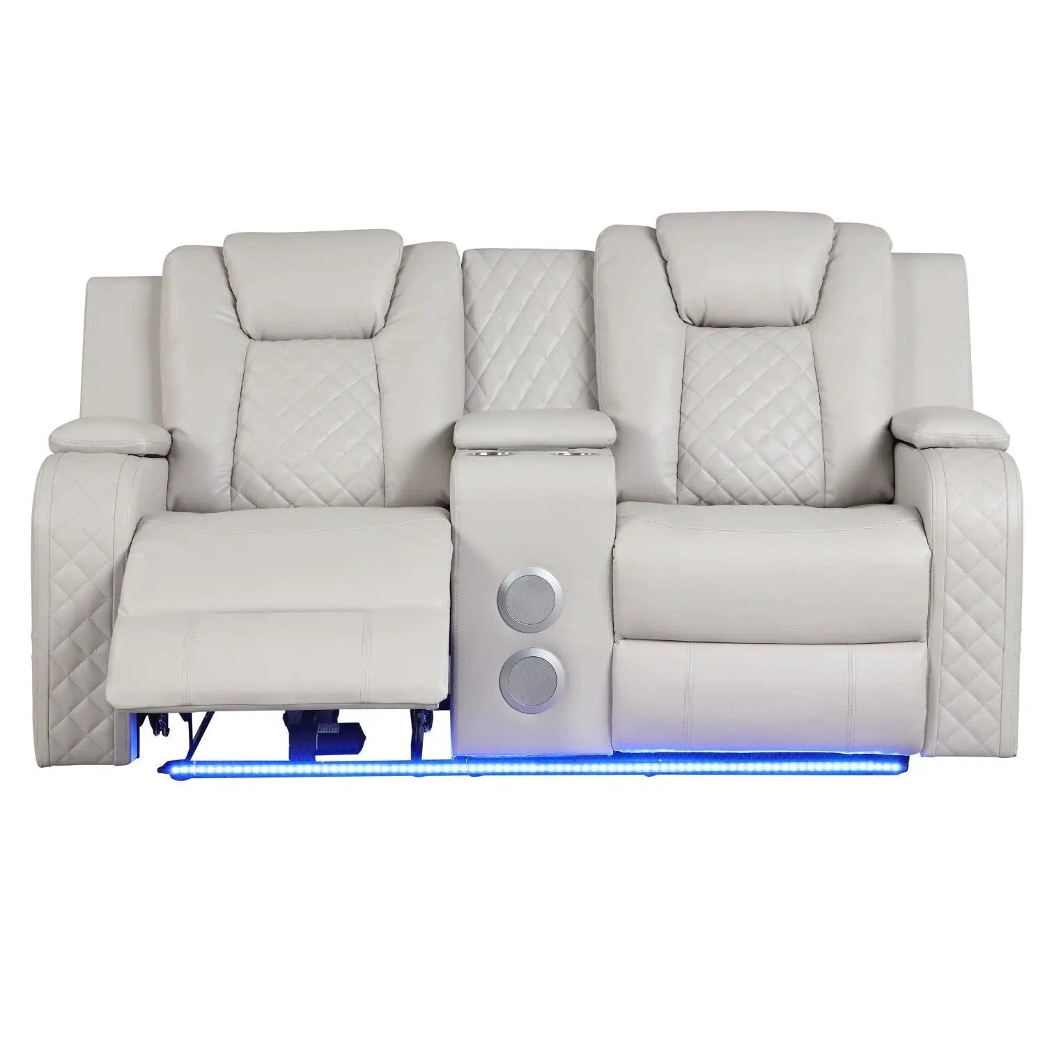 Benz - Power Recliner Set With LED Lighting And USB Charging by HouseOfZazla